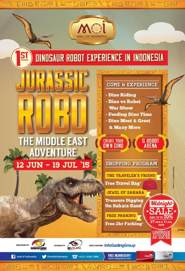 Mau Lihat Robot Dinosaurus Berkeliaran? Tonton Langsung Jurassic Robo The Middle East Adventure 2015 10