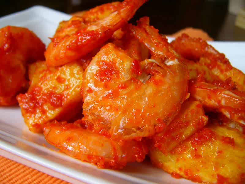 cara membuat sambal udang pedas