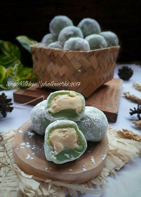 resep kue mochi pandan kacang hijau