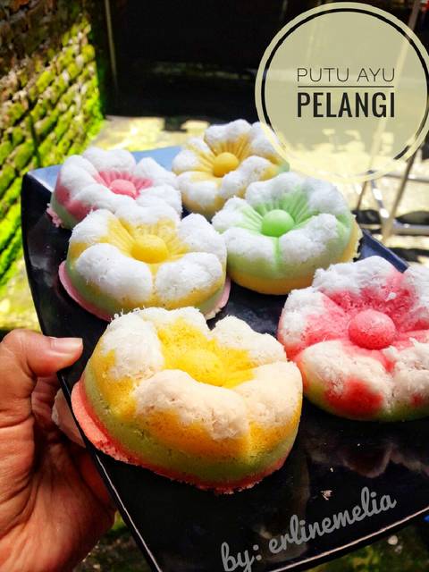 resep kue putu ayu pelangi